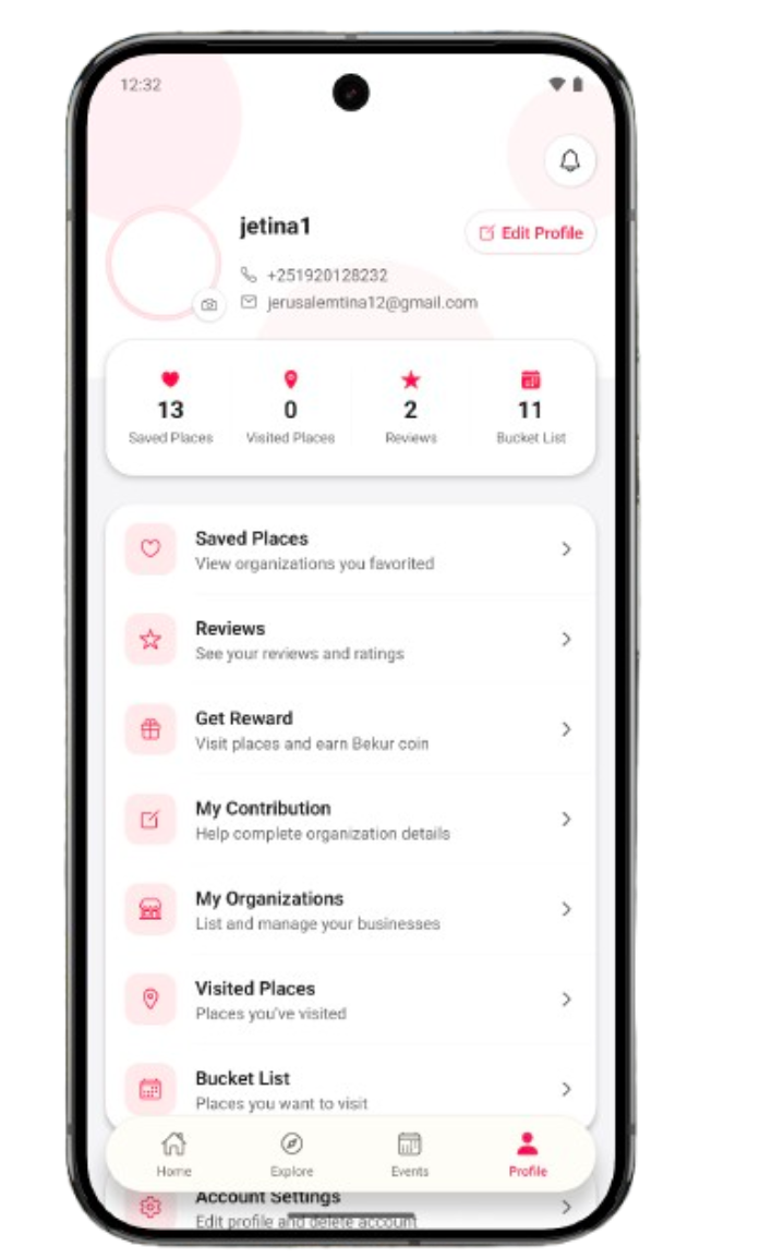 User Profile Dashboard